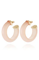 Gas Bijoux Abalone Acetate Hoop Earrings in Gold/Pink at Nordstrom