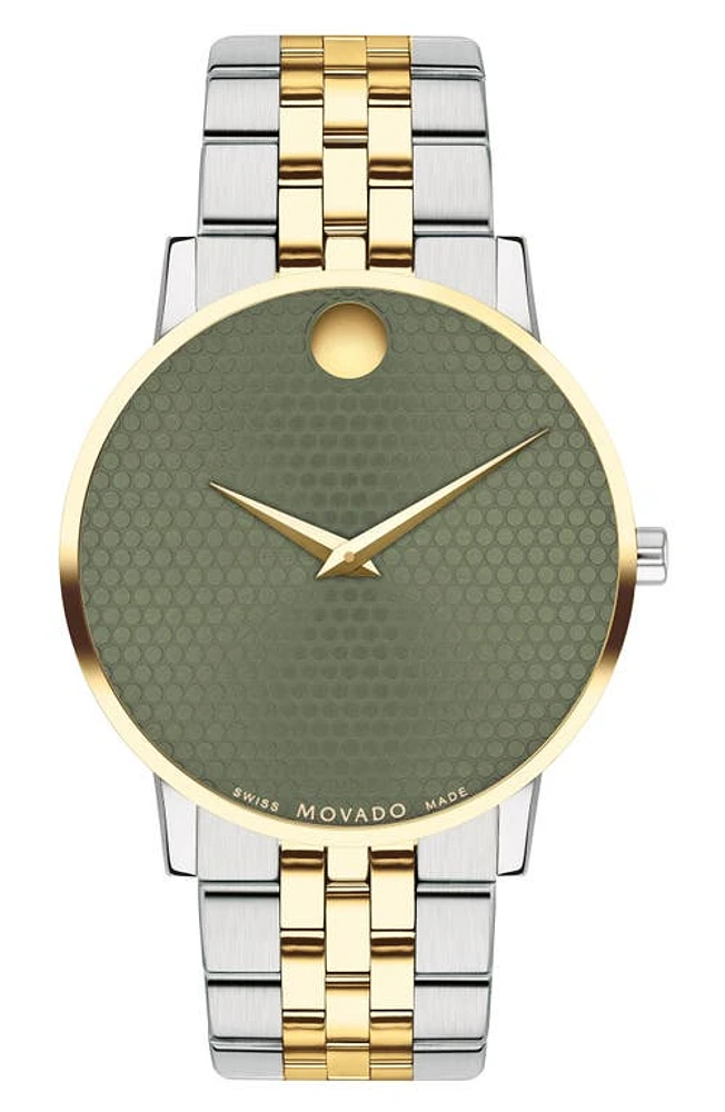 Movado Museum Classic Bracelet Watch, 40mm in Green at Nordstrom