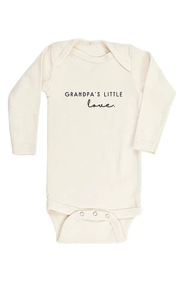 Tenth & Pine Grandpa's Little Love Long Sleeve Organic Cotton Bodysuit Natural at Nordstrom,