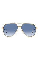 Carrera Eyewear Victory 62mm Gradient Aviator Sunglasses in Gold/Blue Shaded at Nordstrom