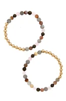 The Healer's Collection N5 Goodbye Trauma Set of 2 Healer's Bracelets in Yellow Gold at Nordstrom