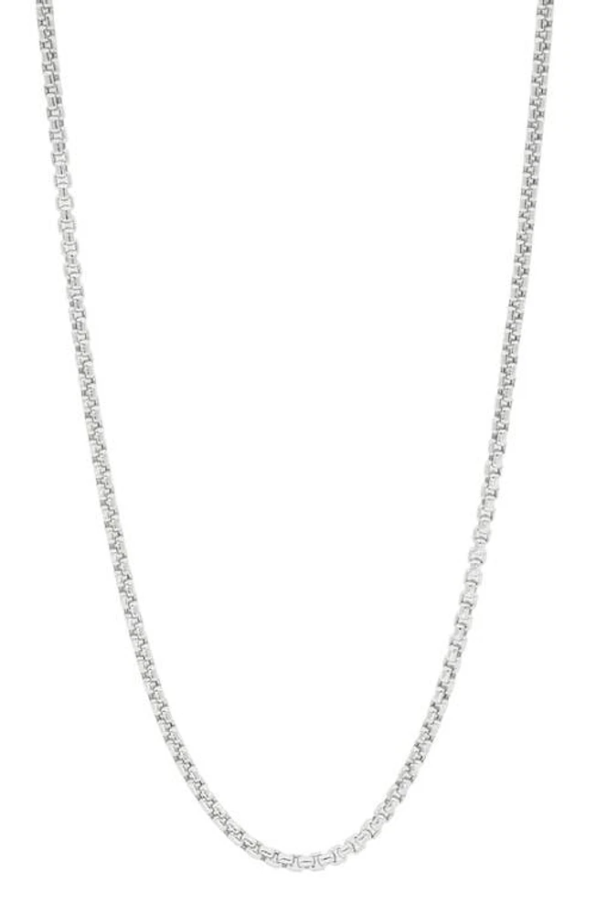 Bony Levy Men's 14K Gold Box Chain Necklace in 14K White Gold at Nordstrom