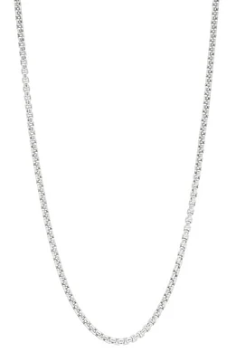 Bony Levy Men's 14K Gold Box Chain Necklace in 14K White Gold at Nordstrom