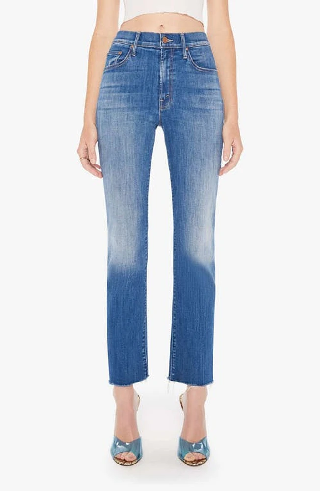 MOTHER The Insider Flood High Waist Frayed Hem Bootcut Jeans We Got Beat at Nordstrom,