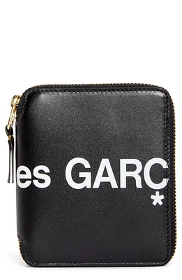 Comme des Garçons Wallets Huge Logo Zip Around Wallet in Black at Nordstrom