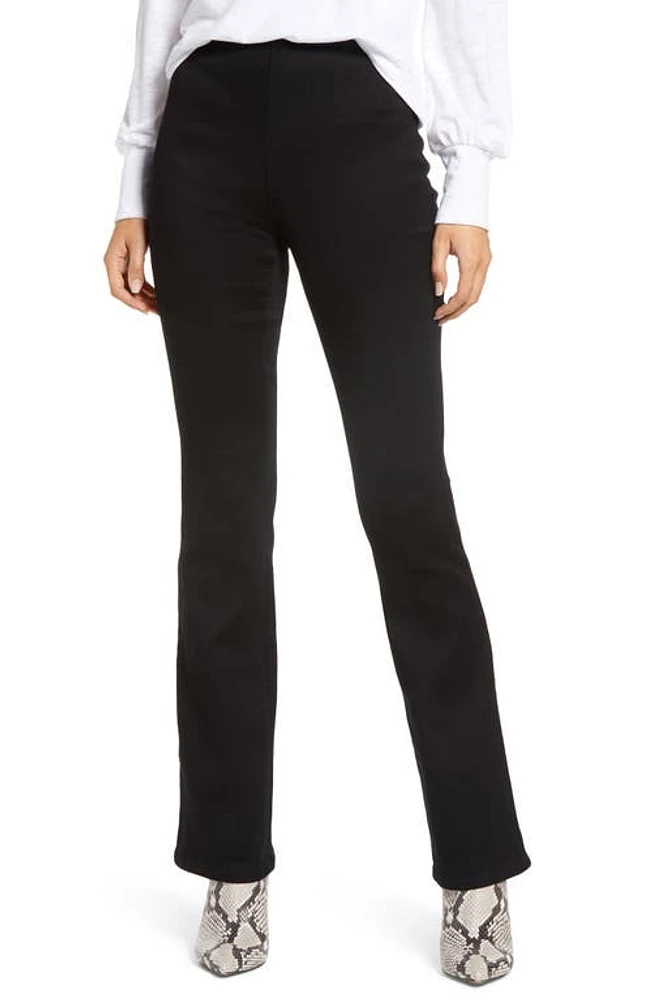 1822 Denim High Waist Pull-On Slim Bootcut Jeans Black at Nordstrom,