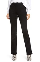 1822 Denim High Waist Pull-On Slim Bootcut Jeans Black at Nordstrom,