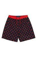 Psycho Bunny Kids' Cary Swim Trunks in Navy at Nordstrom