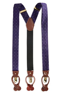 CLIFTON WILSON Diamond Silk Suspenders in Purple at Nordstrom