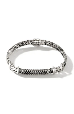 John Hardy Classic Chain Rope Bracelet in Silver at Nordstrom, Size Large