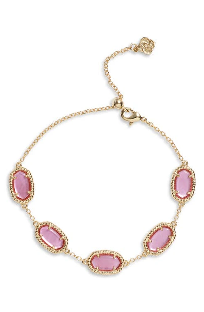 Kendra Scott Grayson Ridge Frame Station Bracelet in Gold/Azalea Illusion at Nordstrom