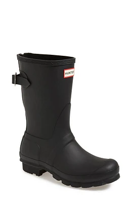 Hunter Original Short Back Adjustable Rain Boot in Black at Nordstrom, Size 6