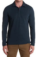 Billy Reid Long Sleeve Cotton Blend Knit Polo at Nordstrom,