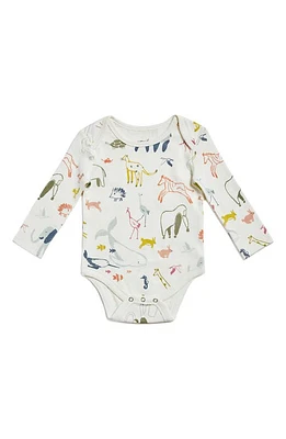 Pehr Into the Wild Long Sleeve Organic Cotton Bodysuit in Ivory at Nordstrom