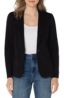 Liverpool Los Angeles Fitted Knit Blazer Black at Nordstrom, P