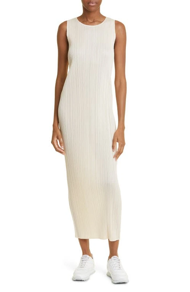 Pleats Please Issey Miyake Pleated Midi Dress Light Beige at Nordstrom,