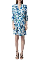 Zadig & Voltaire Ruz Floral Crepe Dress Ecru at Nordstrom,