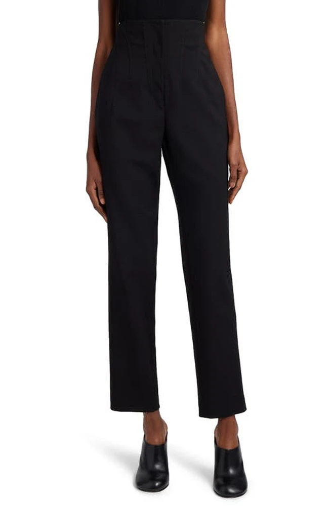 Alaïa Corset Stretch Wool Trousers Noir at Nordstrom, Us