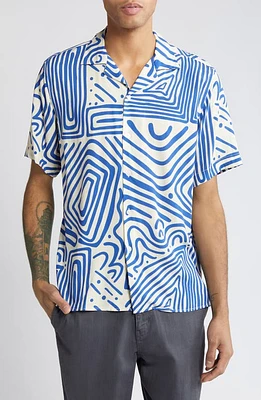 OAS Eldovado Camp Shirt Blue at Nordstrom,