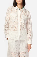 CAMI NYC Rosalind Lace Button-Up Shirt White at Nordstrom,