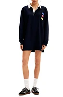 Desigual M. Christian Lacroix Long Sleeve Polo Dress Blue at Nordstrom,