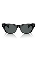 Oliver Peoples Avelin 52mm Polarized Cat Eye Sunglasses in Black Polarized at Nordstrom