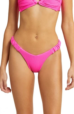 Kulani Kinis Retro Thong Bikini Bottoms Flamingo Pink at Nordstrom,