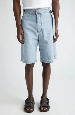 Bottega Veneta Belted Denim Shorts Light Bleach at Nordstrom, Us