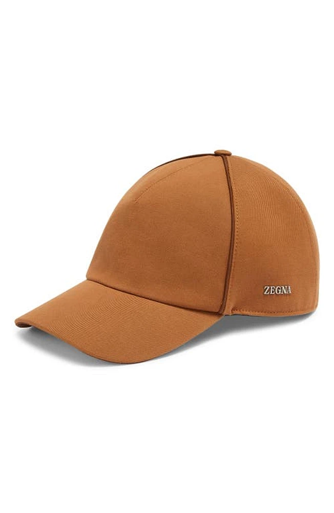 ZEGNA Cotton & Wool Adjustable Baseball Cap Foliage at Nordstrom,