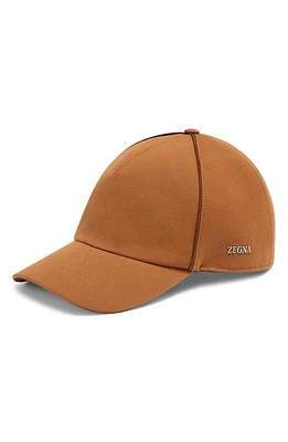 ZEGNA Cotton & Wool Adjustable Baseball Cap Foliage at Nordstrom,