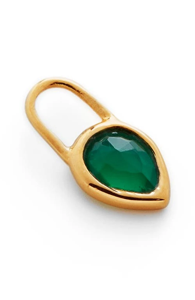 Monica Vinader Teardrop Onyx Earring Charm in Gp at Nordstrom