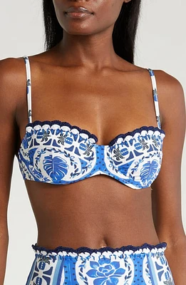 FARM Rio Tile Dream Underwire Bikini Top in Tile Dream Multicolor at Nordstrom, Size Medium