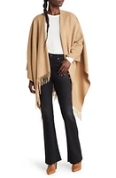 rag & bone Fringed Wool Ruana in Heather Carmel at Nordstrom