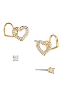 Nadri Heartbreaker Set of 2 Earrings in Gold at Nordstrom