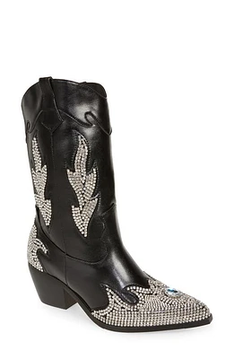 AZALEA WANG Vinny Western Boot Silver at Nordstrom,