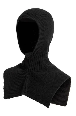 The Row Danylo Merino Wool Rib Balaclava in Black at Nordstrom, Size Medium