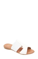 André Assous Noor Raffia Slide Sandal White at Nordstrom,