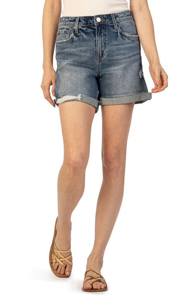 KUT from the Kloth Taylor Raw Hem High Waist Denim Shorts Assembled at Nordstrom,