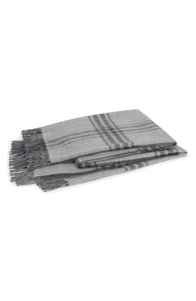 Matouk Diego Throw Blanket in Charcoal at Nordstrom