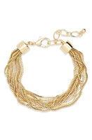 Nordstrom Multistrand Box Chain Bracelet in Gold at Nordstrom