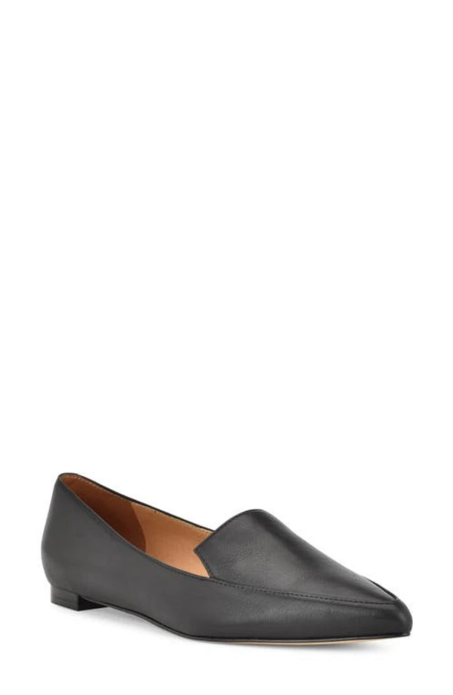 Nine West 'Abay' Pointy Toe Loafer Black Smooth Leather at Nordstrom,