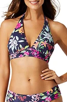 Tommy Bahama Summer Floral Reversible Halter Bikini Top Rev at Nordstrom,