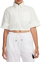 Nike Zip-Up Poplin Crop Top at Nordstrom,