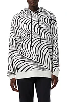 AlphaTauri Gender Inclusive Swirl Pattern Hoodie White at Nordstrom,