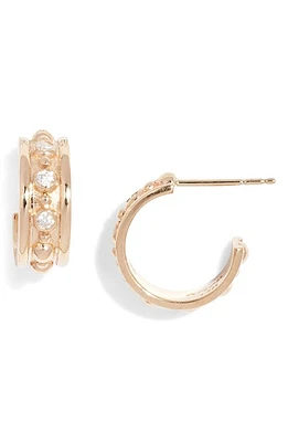 Anzie Dew Drop Marine Huggie Hoop Earrings in Gold/Diamond at Nordstrom