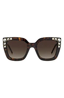 Carolina Herrera 52mm Square Sunglasses in Havana/Brown Gradient at Nordstrom