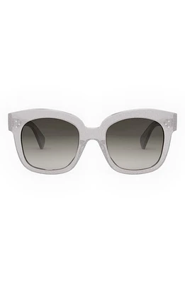 CELINE 54mm Square Sunglasses in Grey/Other /Gradient Smoke at Nordstrom