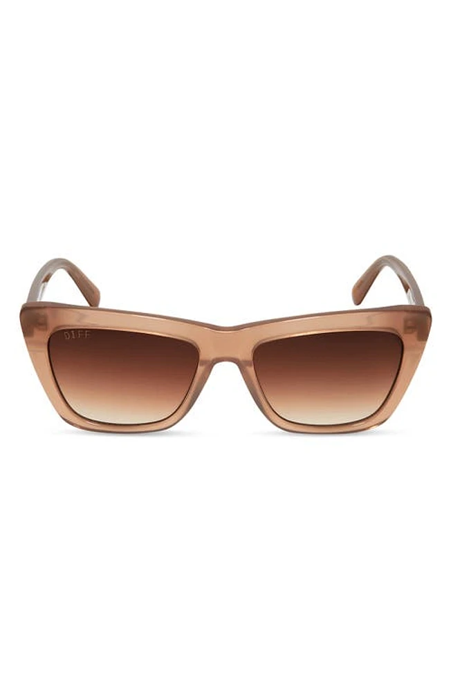 DIFF Natasha 56mm Cat Eye Sunglasses in Taupe/Brown Gradient at Nordstrom