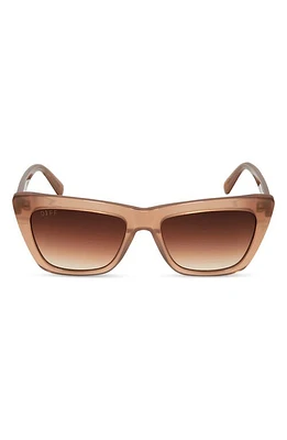 DIFF Natasha 56mm Cat Eye Sunglasses in Taupe/Brown Gradient at Nordstrom