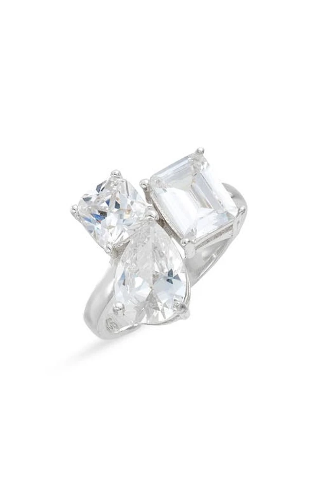 SHYMI Cubic Zirconia Cocktail Ring in Silver/White at Nordstrom